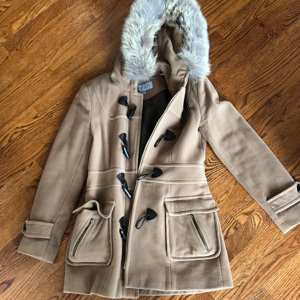 Marc New York wool and fur coat